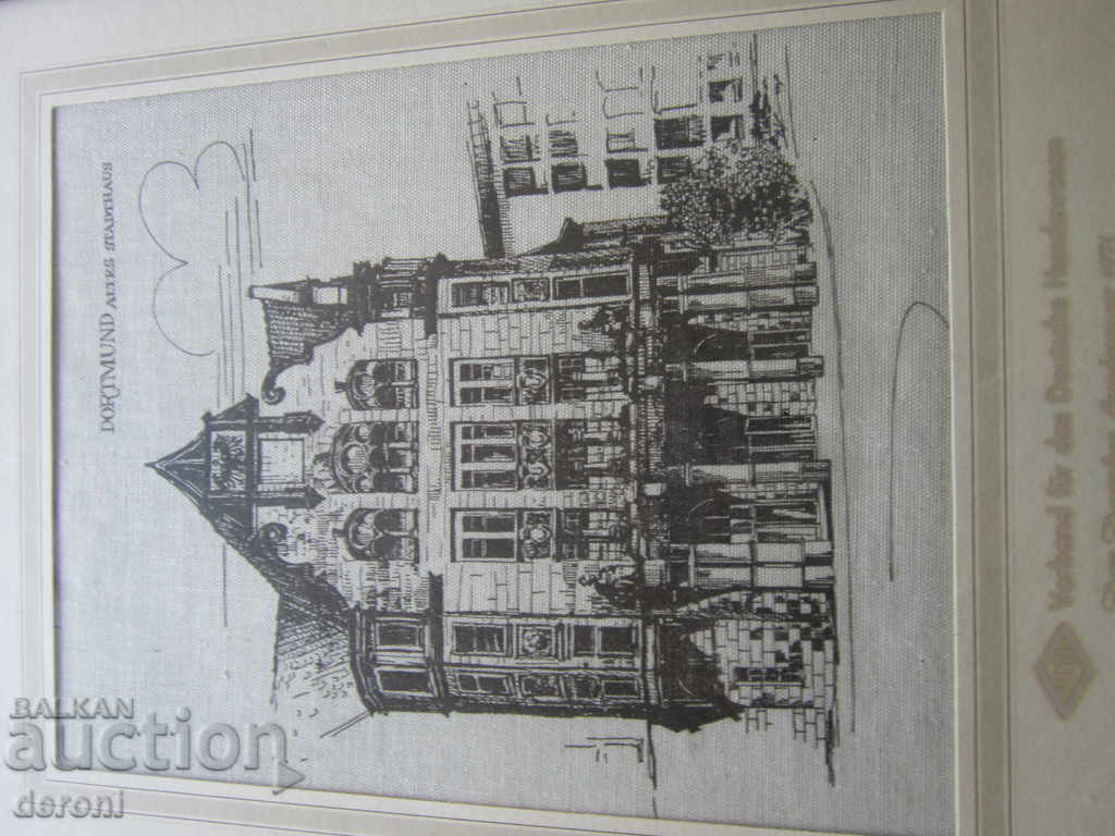 Old German painting on silk - 5 Old German painting on silk - 5