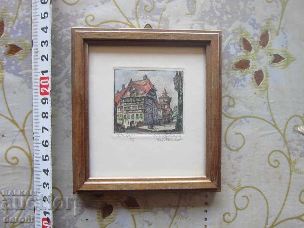 Old Picture etching lithography chart 5 with price 150.00 BGN | € 76.69 Old Picture etching lithography chart 5 with price 150.00 BGN | € 76.69