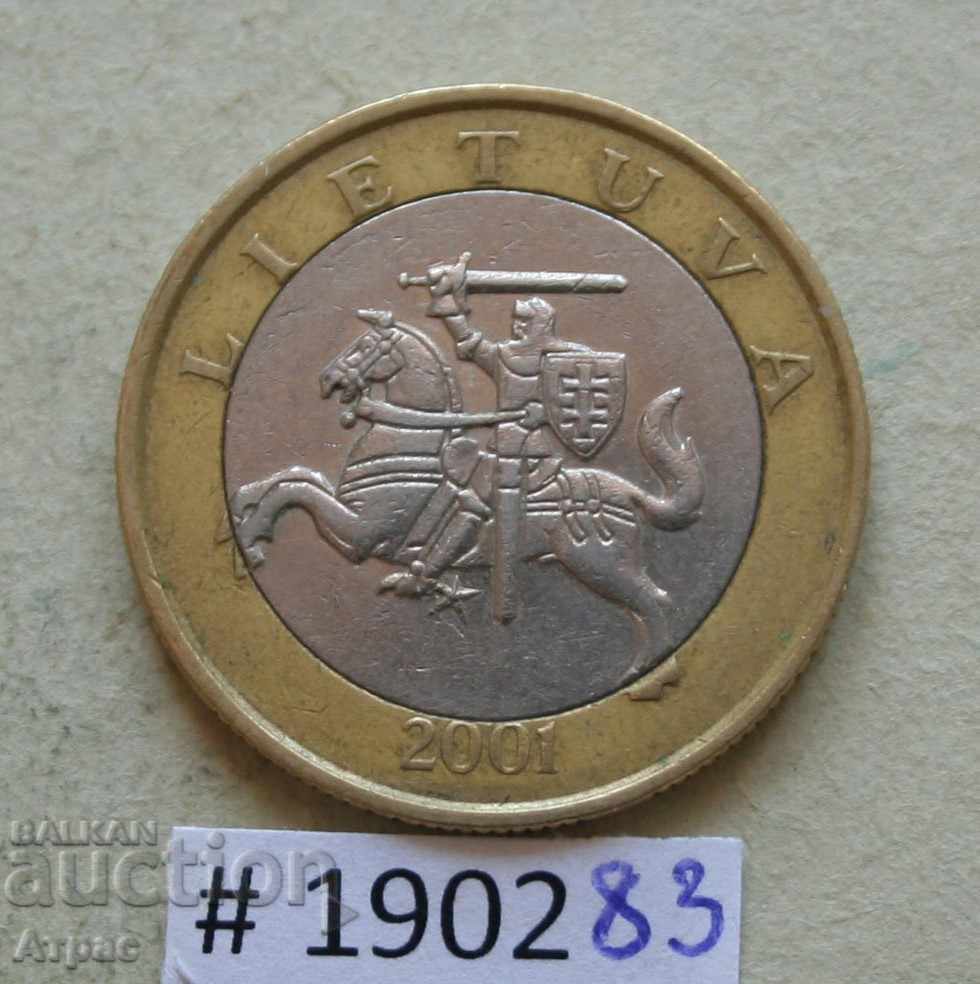 2 литай 2001  Литва с цена € 0.77 | 1.51 лв.
