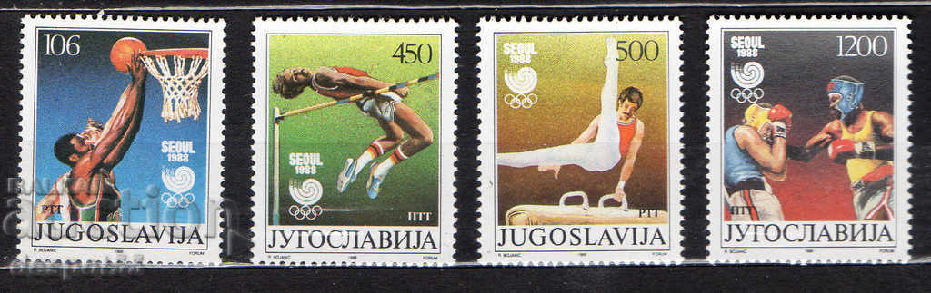 1988. Iugoslavia. Jocurile Olimpice - Seoul, Coreea de Sud.