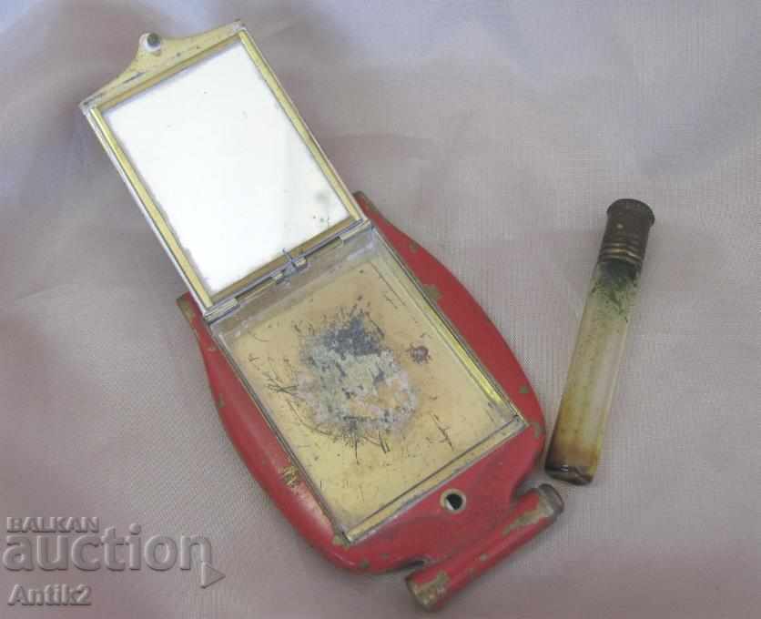 Auction  30 Bronze Massive Ladies Powder and Perfume Bottle