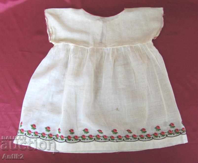 19th Century copii rochie de mână brodate