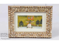 VECHE TABLOU INDIAN GARUDA VISHNU LAKSHMI SECOLUL 18 ORIGINAL