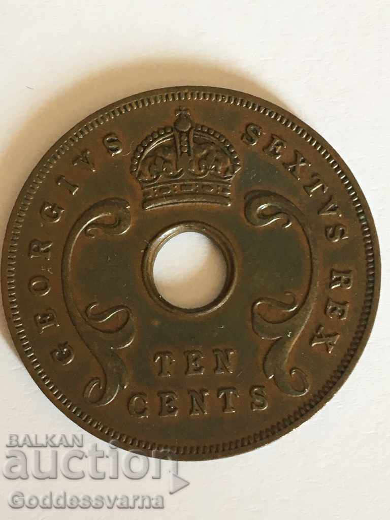 East Africa 10 Cents 1952 with price € 3.00 | 5.87 BGN East Africa 10 Cents 1952 with price € 3.00 | 5.87 BGN