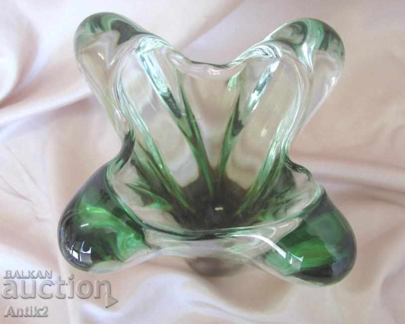 Old Morano Crystal Glass Massive Vase with price 108.00 BGN | € 55.22