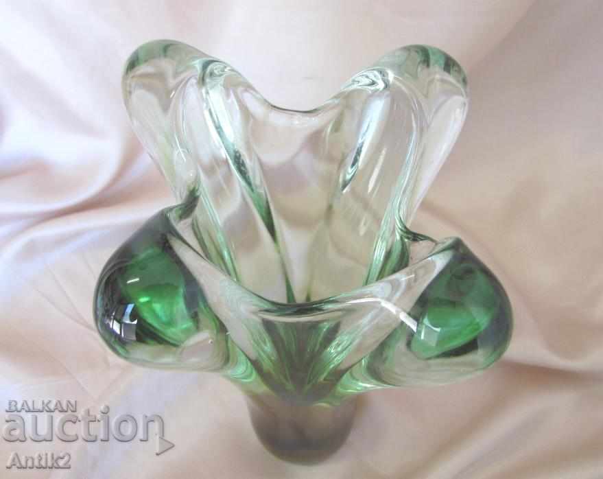 Delivery of Old Morano Crystal Glass Massive Vase