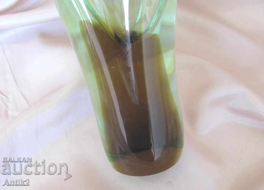 Old Morano Crystal Glass Massive Vase - 5