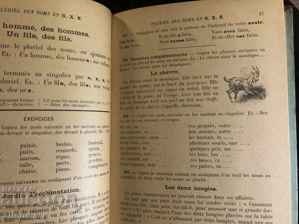 Old book FRENCH GRAMMING from 1901 - 7 Old book FRENCH GRAMMING from 1901 - 7