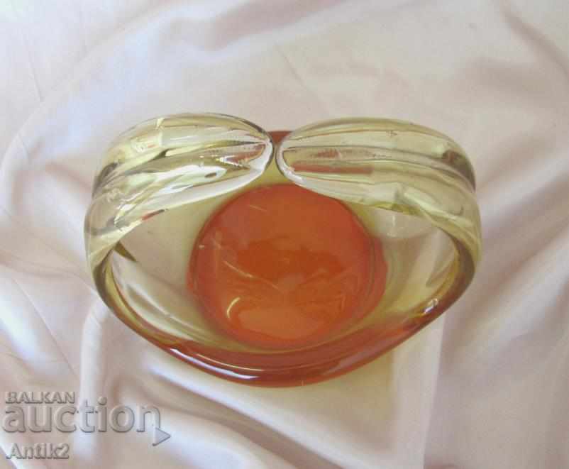 Licitație Old Morano Crystal Glass Cup, magazin de fructe, coș