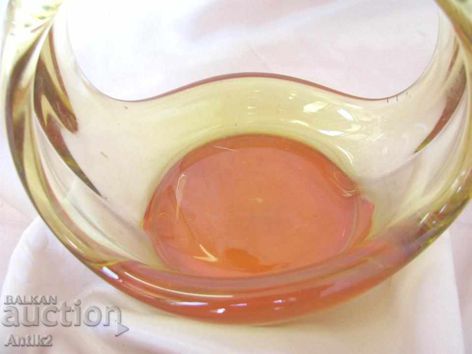 Livrarea Old Morano Crystal Glass Cup, magazin de fructe, coș