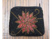 Old purse embroidered with glass beads