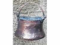 Παλιό χάλκινο καζάνι, χάλκινο, καζάνι, σφυρήλατο σκεύος