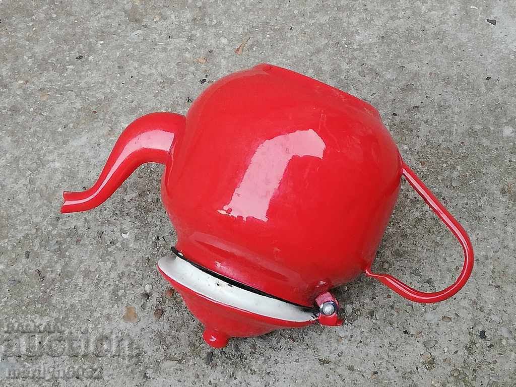 Enameled teapot kettle, enamel container 1 liter - 6