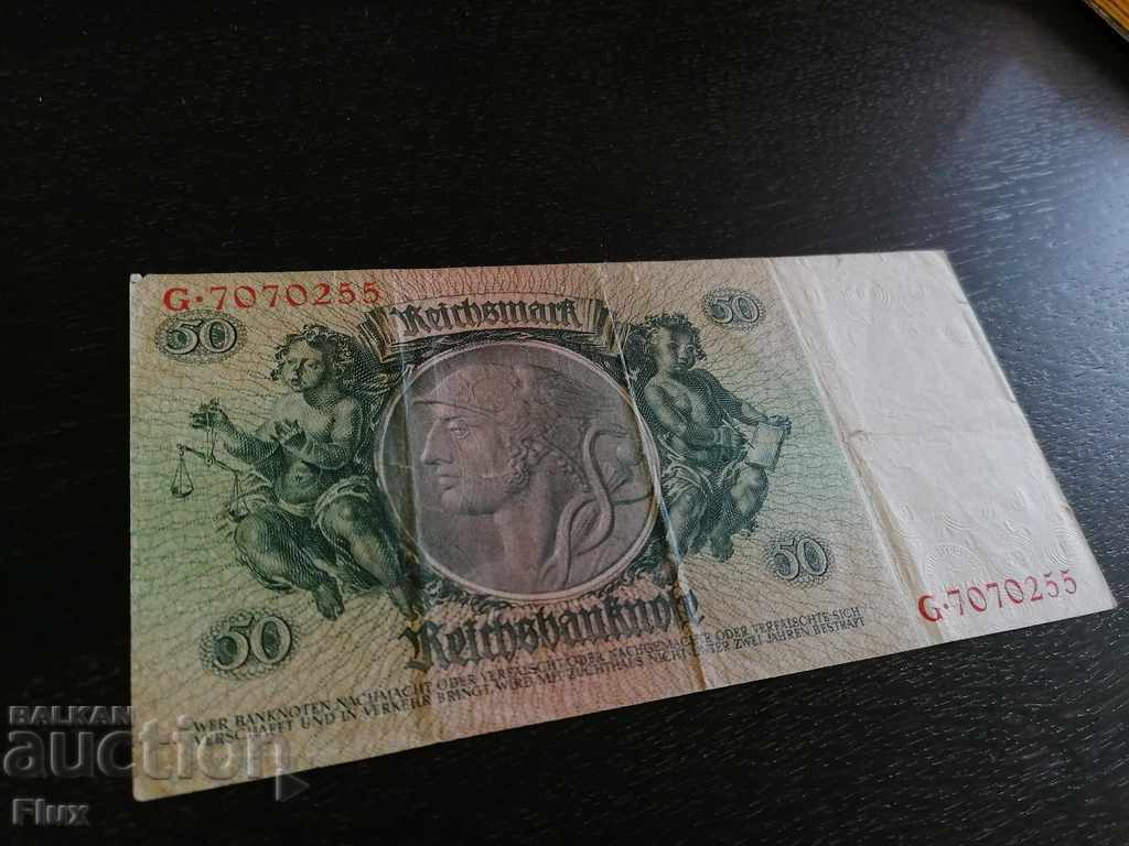 Παράδοση Τραπεζογραμμάτιο Ράιχ - Γερμανία - 50 μονάδες | 1933 Παράδοση Τραπεζογραμμάτιο Ράιχ - Γερμανία - 50 μονάδες | 1933