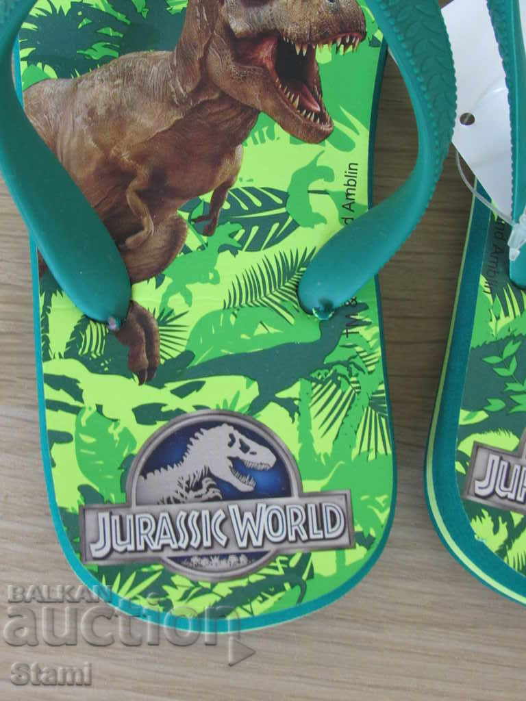 New children's flip flops N & M Jurassic Park number 25/27 with price 12.00 BGN | € 6.14 New children's flip flops N & M Jurassic Park number 25/27 with price 12.00 BGN | € 6.14
