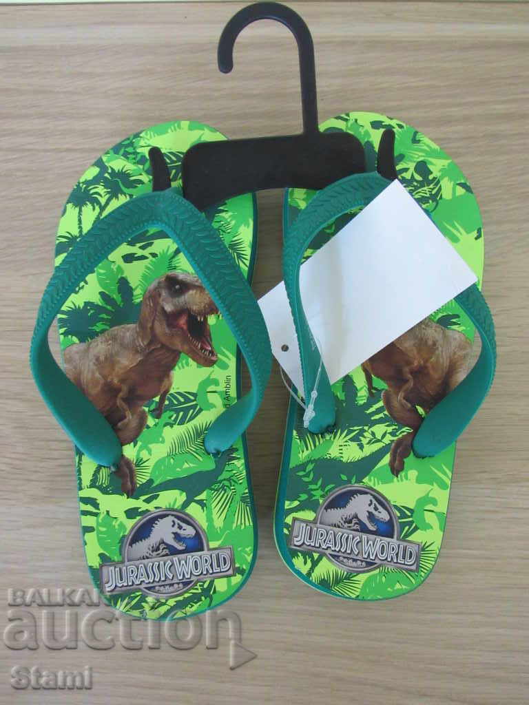 New children's flip flops N & M Jurassic Park number 25/27