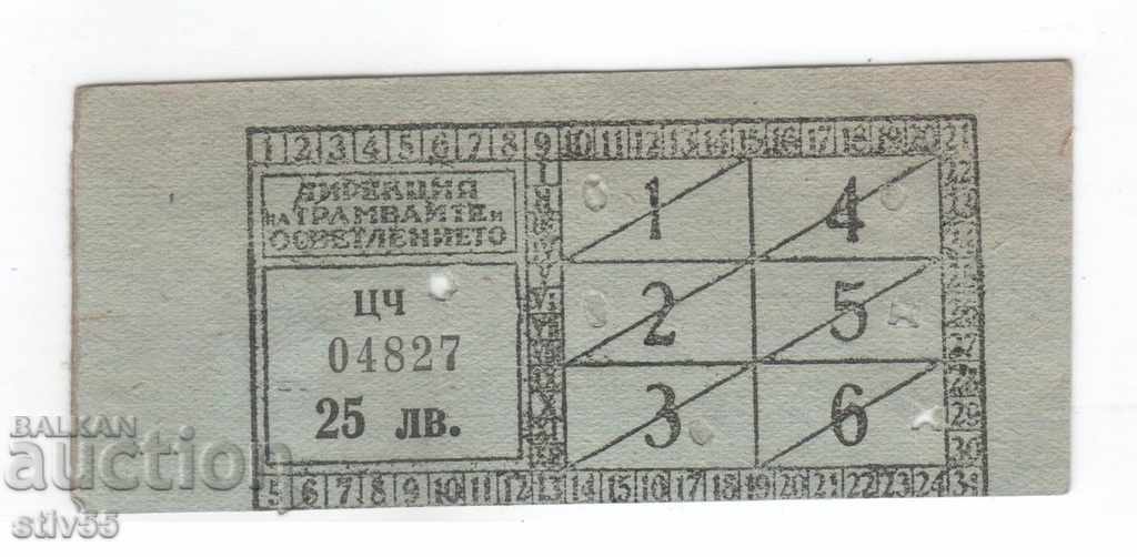 old tram ticket
