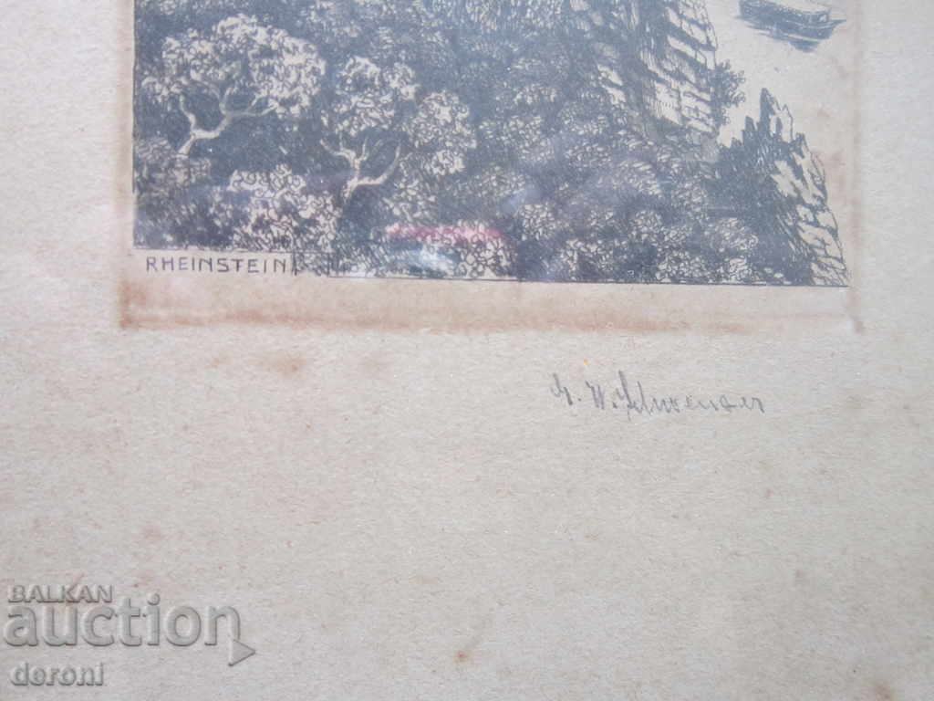 Παράδοση Ένα απίστευτο παλιό γραφικό έγχρωμο γραφικό που υπογράφηκε