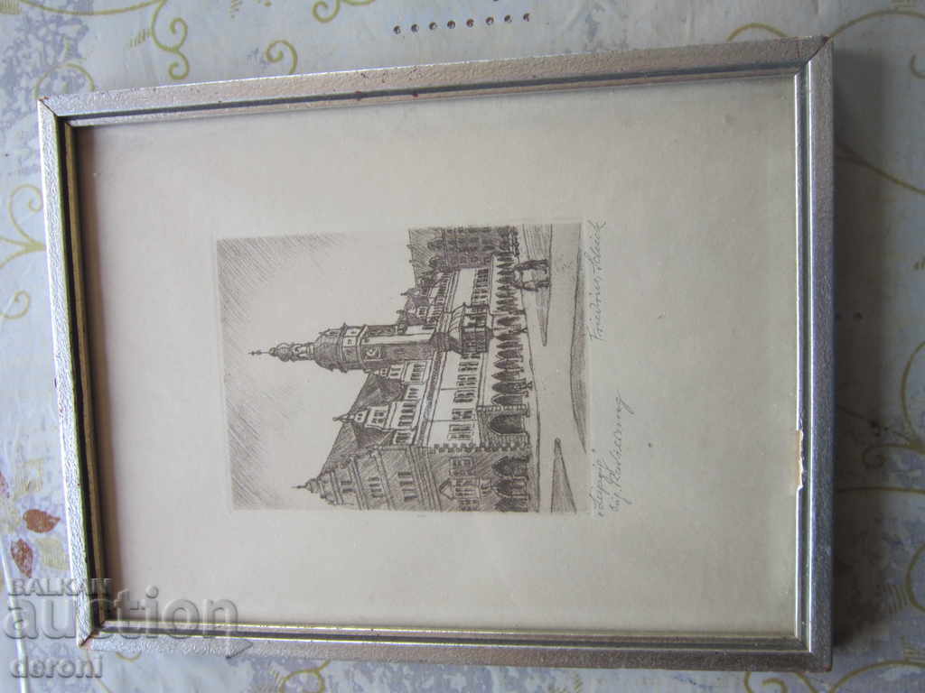 Аукцион Страхотна стара картина офорт графика подписана 3 Аукцион Страхотна стара картина офорт графика подписана 3