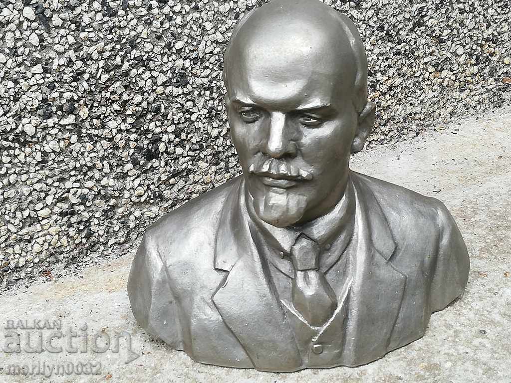 Bust din aluminiu al lui Lenin, figură, sculptură, statuetă