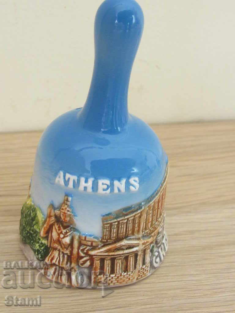 Porcelain bell-9 cm-souvenir from Athens, Greece-2 with price 12.00 BGN | € 6.14 Porcelain bell-9 cm-souvenir from Athens, Greece-2 with price 12.00 BGN | € 6.14