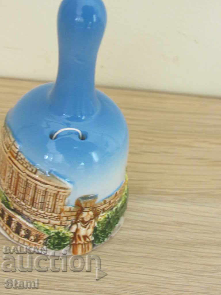 Porcelain bell-9 cm-souvenir from Athens, Greece-2 - 5 Porcelain bell-9 cm-souvenir from Athens, Greece-2 - 5
