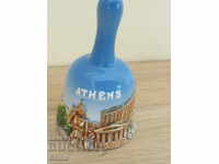 Porcelain bell-9 cm-souvenir from Athens, Greece-2