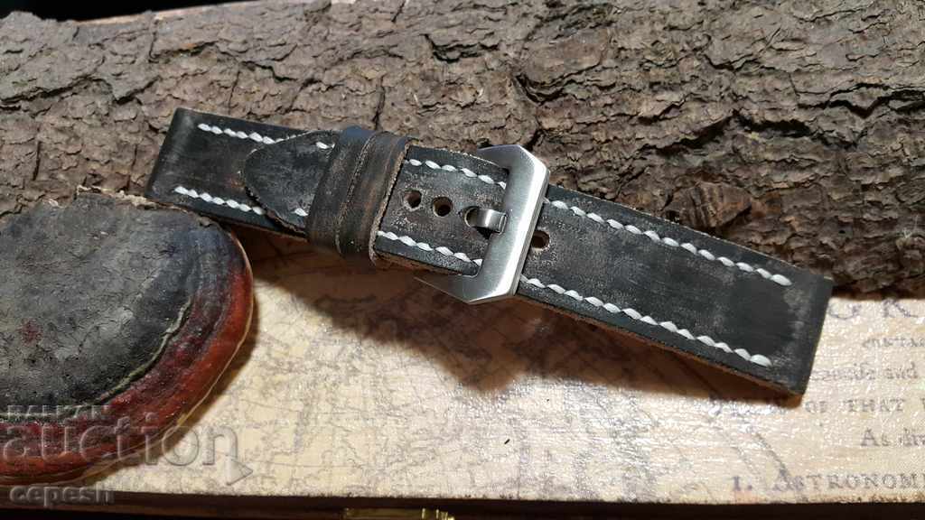 Delivery of Leather watch strap 24mm Genuine leather hand 322 Delivery of Leather watch strap 24mm Genuine leather hand 322