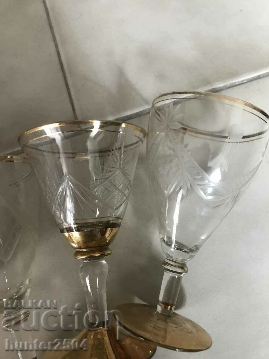 Auction  Glasses - various, engraved, with gilding