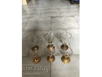 Ποτήρια - διάφορα, εγχάρακτα, με επιχρύσωση