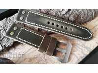 Leather watch strap 24mm Genuine leather 410