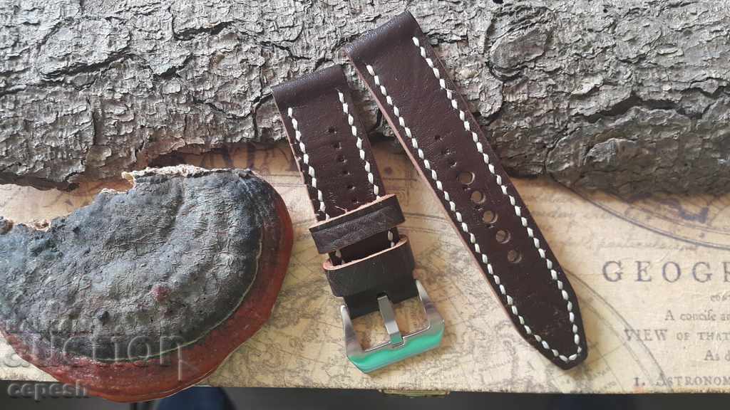 Δερμάτινο λουράκι 24mm 244 γνήσιο δέρμα με τιμή 40.00 BGN | € 20.45