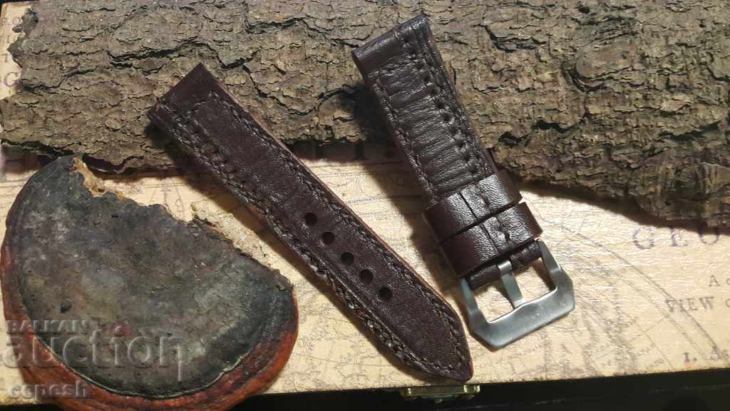 Δημοπρασία Δερμάτινο λουράκι ρολογιών 24 χιλ