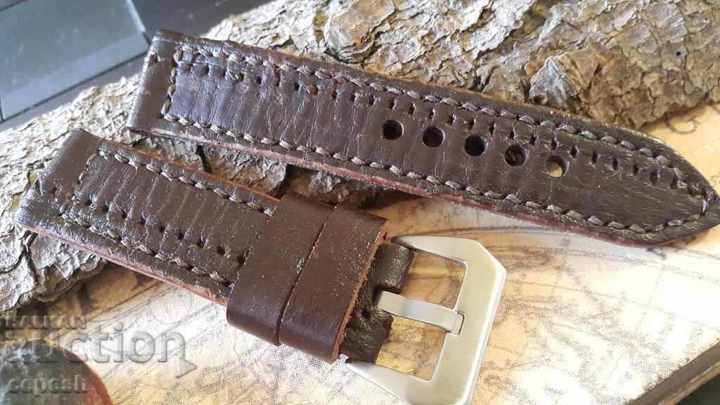 Leather watch strap 24mm Genuine leather 209 hand