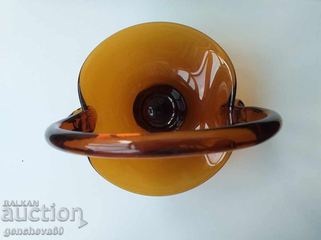 Old candy box, colored glass basket - 6 Old candy box, colored glass basket - 6