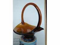 Chocolate box, colored glass basket