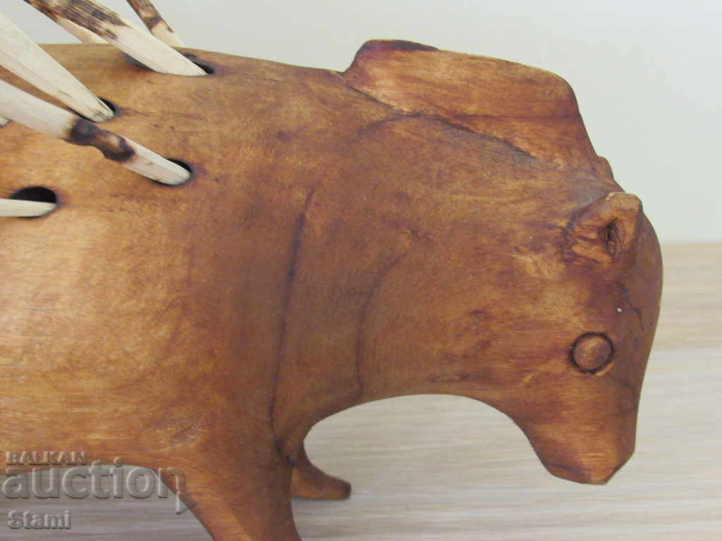 Hedgehog - wooden figure of mahogany - 5 Hedgehog - wooden figure of mahogany - 5