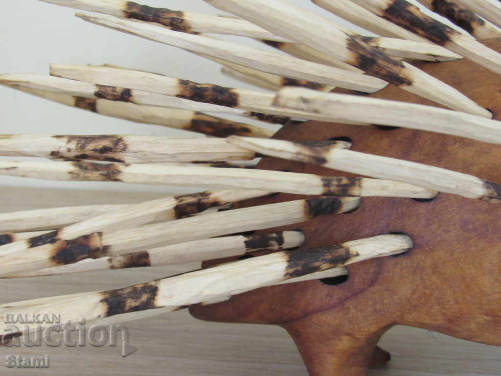 Hedgehog - wooden figure of mahogany - 6 Hedgehog - wooden figure of mahogany - 6