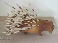 Hedgehog - wooden figure of mahogany