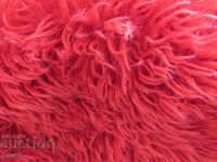 Natural wool ruby / bucket, red color