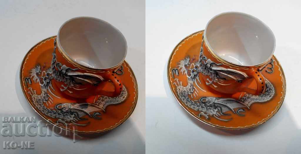 Delivery of Japanese porcelain cups with coffee dishes Delivery of Japanese porcelain cups with coffee dishes