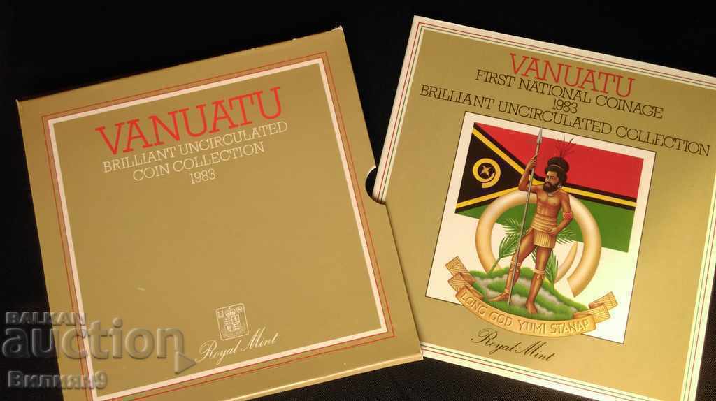 Bank set Collectible coins from Vanuatu 1983 Proof