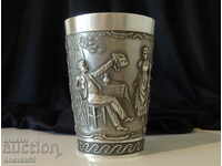 Engraved cup, tin mug 350 ml.