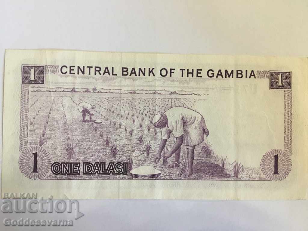 Gambia 1 Dalasi 1971-87 Pick 4f Ref 1681 with price 14.00 BGN | € 7.16