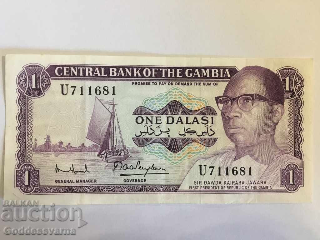 Gambia 1 Dalasi 1971-87 Pick 4f Ref 1681