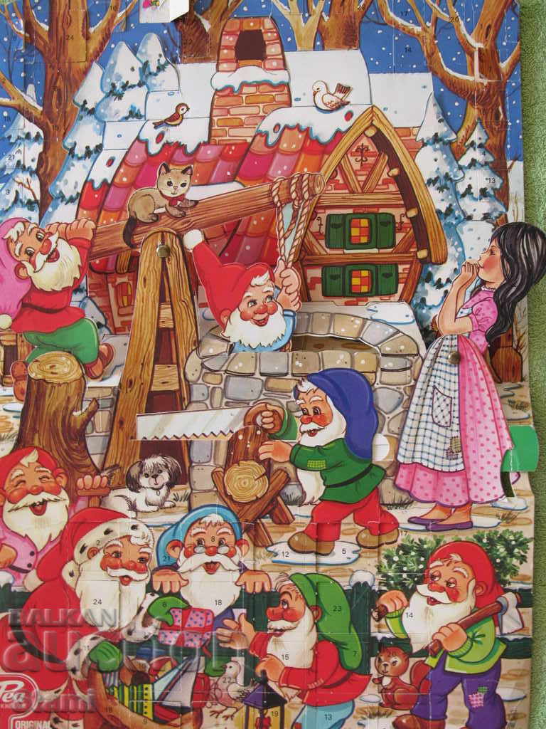 Auction Christmas calendar Snow White and the seven dwarfs of the 80s Auction Christmas calendar Snow White and the seven dwarfs of the 80s