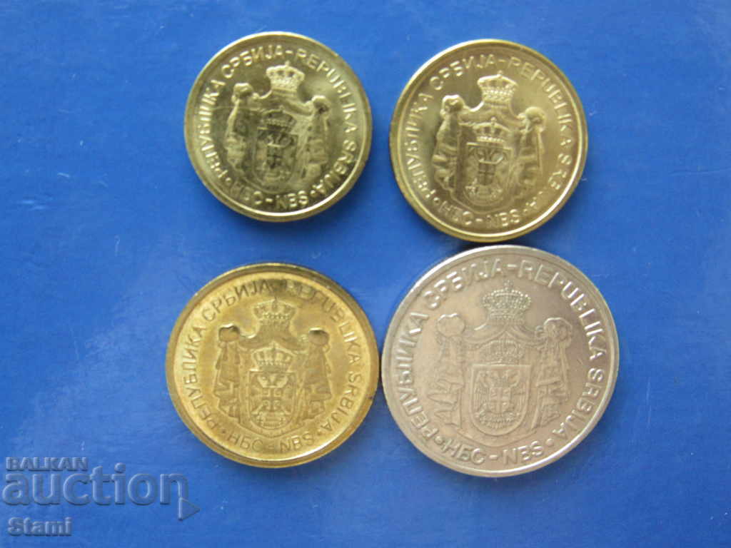 Delivery of Set of 1, 2, 5 and 20 dinars, Serbia-60D