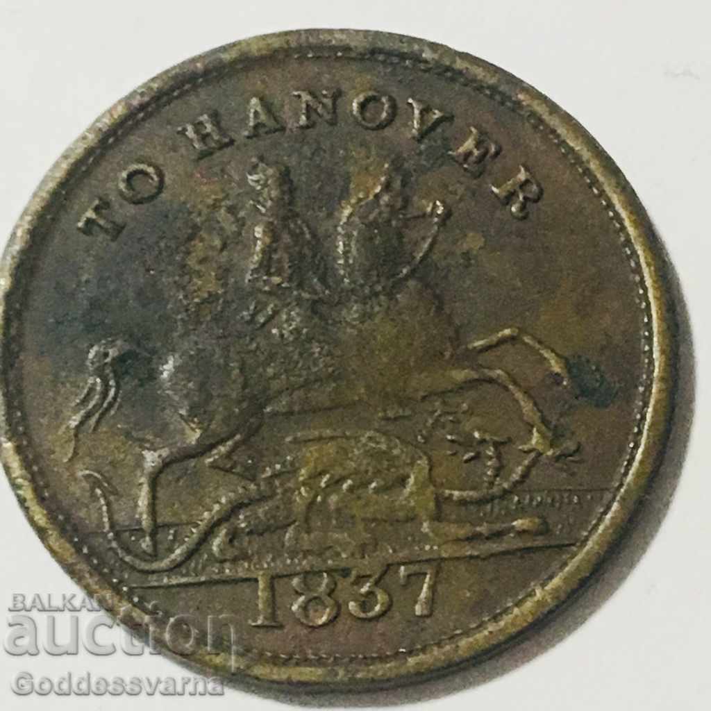 VICTORIA QUEEN OF GREAT BRITAIN to Hanover 1837 token with price 20.00 BGN | € 10.23