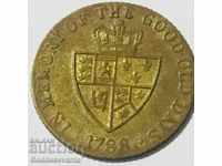 Marea Britanie 1788 regele George 111 token