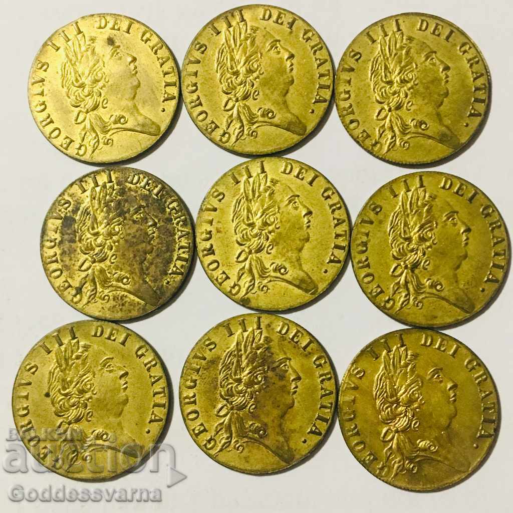 GREAT BRITAIN King George 1797  tokens  9